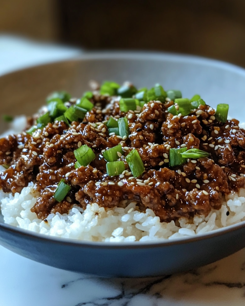 Famous Quick & Easy Korean Ground Beef Bowl Flavor Packed